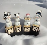 Unique Christmas Snowman Family Made On Blocks Decor 6. Fixed Price $14.39.