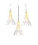 Kurt Adler Eiffel Tower Clear 10-LIGHT Set Christmas Novely JEL0606C. Fixed Price $20.88.