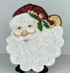 Fitz & Floyd Santa Claus Christmas Appetizer Platter Canape Plate 2063/136. Fixed Price $12.79.