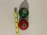 Red & Green Christmas Tree Ball Ornaments Salt Pepper Shaker Set OX79. Fixed Price $8.51.