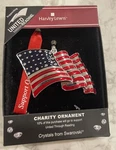 New Christmas Tree Ornament Support Troops Flag Military Lewis Crystals. Fixed Price $18.92.