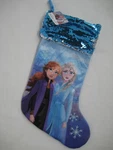 Disney Frozen Ii Elsa & Anna Christmas Stocking 18" Flip Sequin Cuff Snowflakes. Fixed Price $9.72.