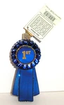 Blue Ribbon 1ST Place - Old World Christmas Blown Glass Ornament New W/tag 36223. Fixed Price $12.99.