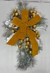 Vtg Christmas Swag Wall Hanger Silver Aluminum Branches Foil Leaves Mcm 50S. Fixed Price $45.00.