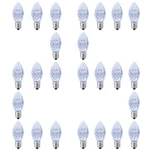 Aiddomm 25 C7 Cool White Led Replacement Christmas Light Bulbs Faceted 0.7W. Fixed Price $25.82.