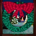 New-freva Christmas Wreath 16" Foam Sculpture Lights Works In Box Lighted Vtg. Fixed Price $51.85.