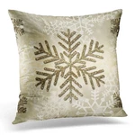 Jbralid Christmas Snowflake With Gold Glitter Pillow Cover Hidden Zipper Line.... Fixed Price $18.42.