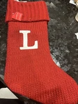 Letter Monogrammed 17 Red Cable Knit Christmas Stocking By Wondershop Nwt. Fixed Price $18.00.