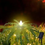 2PCS Artificial Plants W/solar Lights, Fake Prelit Boston Ferns For Yard Patio. Fixed Price $25.99.