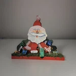 Christmas House Wooden Santa Claus Figurine Multicolor Traditional Decor. Fixed Price $9.99.