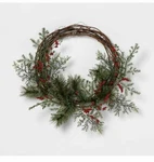 Hearth & Hand Magnolia Pine Red Berry Twig Wreath Christmas Holiday (have 6) New. Fixed Price $44.99.