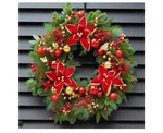 Christmas Wreaths Front 24 Inch Outdoor Prelit 2PACK. Fixed Price $84.99.