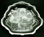 Mikasa Carolers QQ987/210 Sweet Dish, 8.25" Clear Glass Holiday In Box. Fixed Price $5.99.