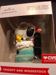 Hallmark Peanuts Snoopy Woodstock Stocking Christmas Ornament. Fixed Price $9.99.