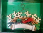 Kurt Adler Holly Dearies Christmas Tree Ornament 3 Reindeer With Banner. Fixed Price $14.95.
