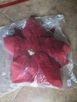 Pottery Barn Velvet Poinsettia Shaped Pillow Christmas Decor Red Nip Beautiful. Fixed Price $85.00.