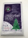 Buffalo Snow Tex Sparkling Christmas Drape Silver Glitter 36"X60" Tree Skirt. Fixed Price $14.45.