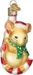 Christmas Mouse Glass Blown Ornament For Tree. Fixed Price $32.99.