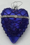 Mr Christmas Heart Shaped Trinket Box Ornament Purple Sparkle Sullivan Glass. Fixed Price $25.98.