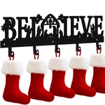 Cinnvoice Nativity Christmas Stocking Holder For Wall With 5 Hangers Metal Ch.... Fixed Price $26.22.