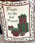 Collections Etc. Christmas "friends" Tapestry Throw Blanket - 48X62" Free Ship. Fixed Price $22.45.