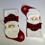 Gerson (2 Pack) Christmas Santa & Snowman Fabric Stocking 18" Red/white 2801830. Fixed Price $20.16.