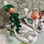 Annalee Naughty Candy Cane Elves, 5 Inch Collectible Figurine - Nwt. Fixed Price $24.00.