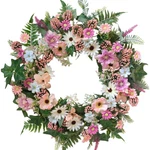 Tempus Spring Daisy Wreath For Front Door 22 Inchs Summer Pink. Fixed Price $37.91.