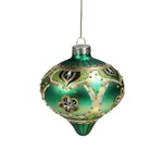 Northlight 4.5" Embellished Green Gold Onion Christmas Ornament Beaded Elements. Fixed Price $14.49.