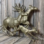 Christmas Reindeer 3D Home Art Wall Hanging Sculpture Running 18 X 14". Fixed Price $115.00.