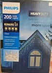 Philips Heavy Duty 200 Icicle Christmas Lights Clear Indoor Outdoor White Wire. Fixed Price $34.99.