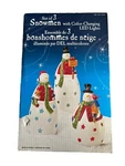 Costco Snowmen With Color Changing Led Lights Ceramic Christmas Set Of 3. Fixed Price $25.00.