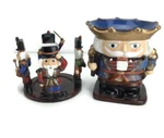 Yankee Candle Nutcracker Jar Holder & Tealight Votive Wax Melts Tart Warmer 2PC. Fixed Price $66.95.