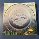 Anchor Hocking Vintage Glass Santa Platter 12" Box 100/665. Fixed Price $21.99.