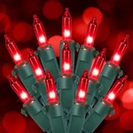 Hopolon Red Christmas Mini String Lights 2 Set 50COUNT 13FEET Incandescent Bu.... Fixed Price $22.39.
