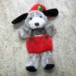 Vntg Santas Best Christmas Stocking Hand Puppet Puppy Dog Plush Stuffed Animal. Fixed Price $24.99.