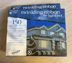 Christmas Holiday Time 150 Count Clear Ribbon Net Lights 7.5 Feet -NEW-2 Boxes. Fixed Price $19.99.