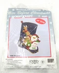 Hobby Craft 18" Storybook Felt Stocking Kit Sequins Beads Santa Reindeer Sleigh. Fixed Price $19.95.