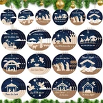 Soaoo 36 Pcs Nativity Ornaments Bulk For Christmas Tree Wooden Scene.... Fixed Price $23.60.