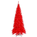 Vickerman 78" Plastic Fir Slim Dura-lit Led Artificial Christmas Tree In Red. Fixed Price $376.14.