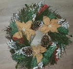 Nwt Winter Wonder Lane Rustic Cottage Collection Floral Christmas Wreath. Fixed Price $28.35.