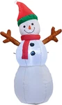 Productworks 7-FOOT Candy Cane Lane Inflatable Snowman Outdoor Holiday Decoratio. Fixed Price $62.41.