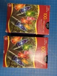 Holiday Time 100CT Mini Light Set Multi Color Green Wire Indoor Outdoor (2). Fixed Price $8.32.