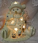 Christmas Holiday Baby Snowman Gifts Tea Light Center Piece Home Decor Rare. Fixed Price $119.49.