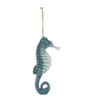 Blue Crackle Seahorse Christmas Beach Coastal Xmas Ornament. Fixed Price $14.99.