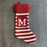 Wondershop Target Knit Striped Monogram Christmas Stocking Red White Letter. Fixed Price $39.99.