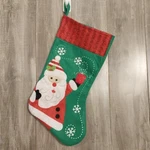 Christmas House * Stocking Red And Green Santa 16 Cute. Fixed Price $9.00.