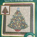 Vtg Trim Home Holiday Christmas Tapestry Sofa Throw Fringed Tree Nwt. Fixed Price $23.99.
