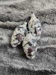 Christmas Ornaments Pinecones Silver Glass Glittered Holiday Decoration Set Of 3. Fixed Price $17.99.