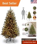 4.5 Ft Pre-lit North Valley Spruce Artificial Christmas Tree, 200 Clear Light.... Fixed Price $171.89.